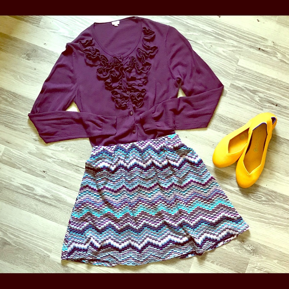 Maurice’s Multicolored+Textured Skirt